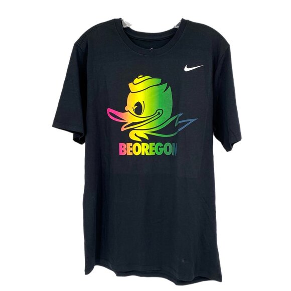 Nike Black/Yellow Graphic Duck Design T-Shirt | Size L - Picture 1 of 5
